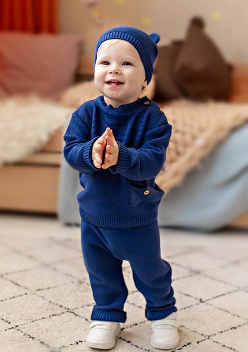 Костюм детский с шапкой цвет Синий р.62